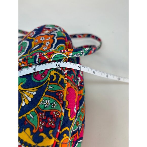 Vera Bradley Cotton Carson Mini Shoulder Bag With Vibrant Floral Paisley Pattern - Picture 10 of 12